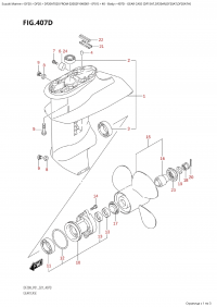 407D - Gear Case  (Df15At,Df20Ar,Df20At,Df20Ath) (407D -    (Df15At, Df20Ar, Df20At, Df20Ath))