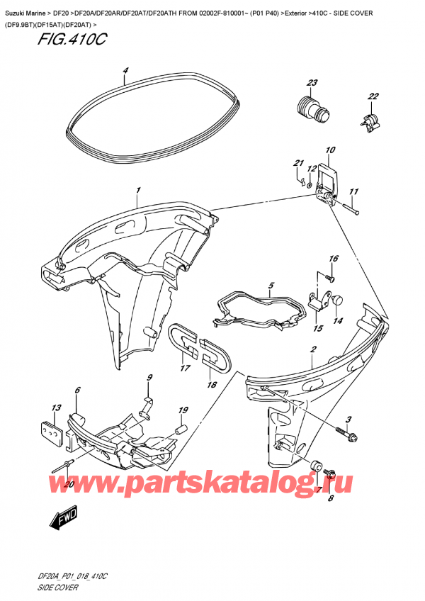  ,    , SUZUKI DF20A TS / TL FROM 02002F-810001~ (P01 P40)  2018 ,   (Df9.9Bt) (Df15At) (Df20At)