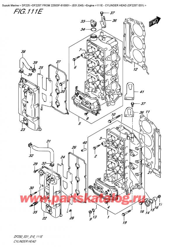  ,    , Suzuki DF225T X/XX FROM 22503F-610001~ (E01) ,    (Df225T E01)