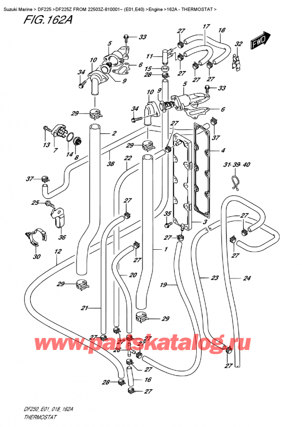  ,   , Suzuki DF225Z X/XX FROM 22503Z-810001~ (E01), 