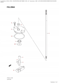 206A  -  Clutch  Rod  (Df200T,Df200Wt,Df225T,Df225Wt, (206A -   (Df200T, Df200Wt, Df225T, Df225Wt,)