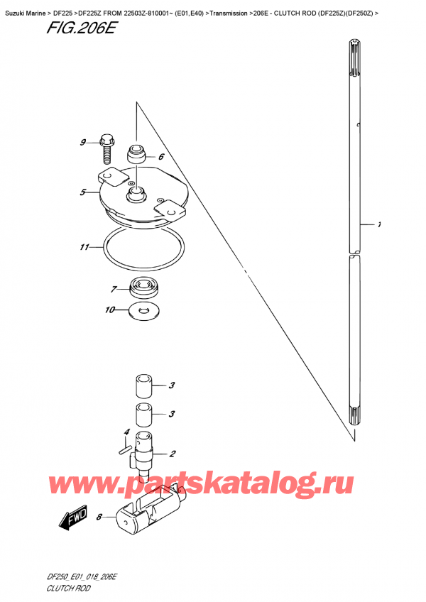   ,   , Suzuki DF225Z X/XX FROM 22503Z-810001~ (E01),   (Df225Z) (Df250Z)