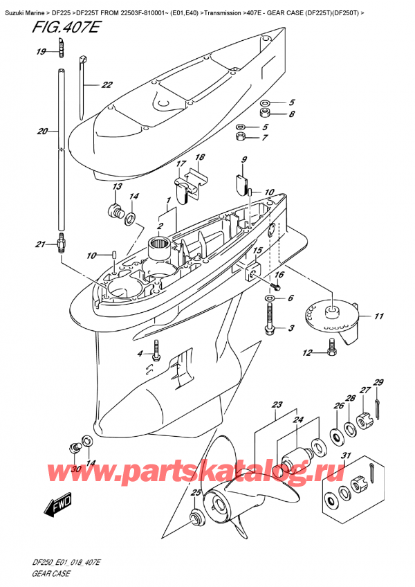  ,   , Suzuki DF225T X/XX FROM 22503F-810001~ (E01),    (Df225T) (Df250T)