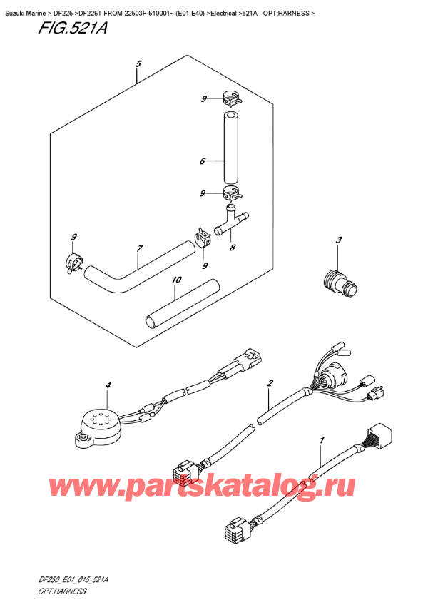  ,    , Suzuki DF225T X / XX FROM 22503F-510001~ (E01), Opt:harness - :  