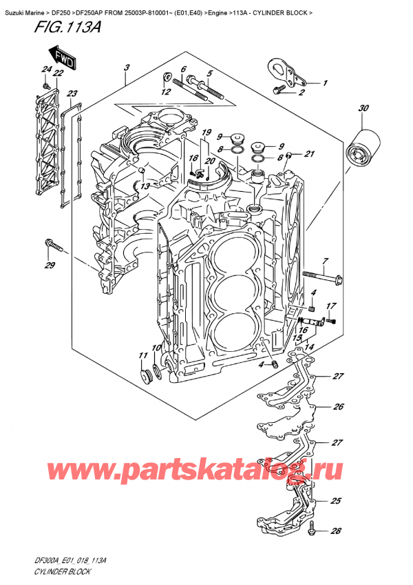  , , Suzuki DF250AP X / XX FROM 25003P-810001~ (E01)  2018 ,  