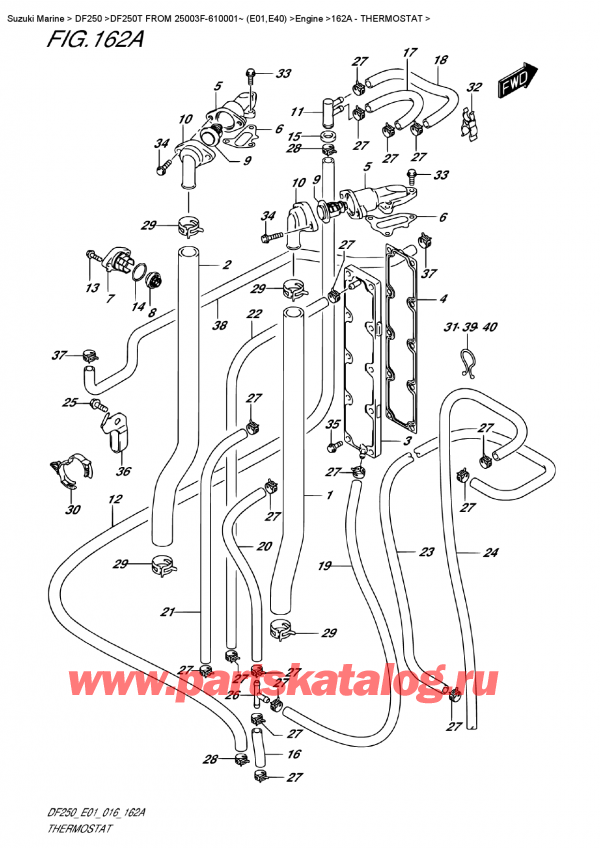   ,   , Suzuki DF250T X / XX FROM 25003F-610001~ (E01)   2016 , Thermostat