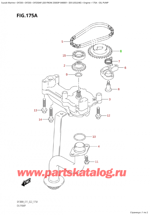   ,   , SUZUKI Suzuki DF250AP X / XX FROM 25003P-040001~  (E01 020)  2020 ,  