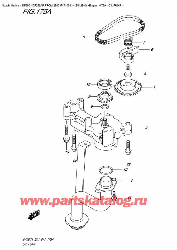 ,   , SUZUKI DF20A TL / TS FROM 02002F-710001~ (P01 017), Oil  Pump