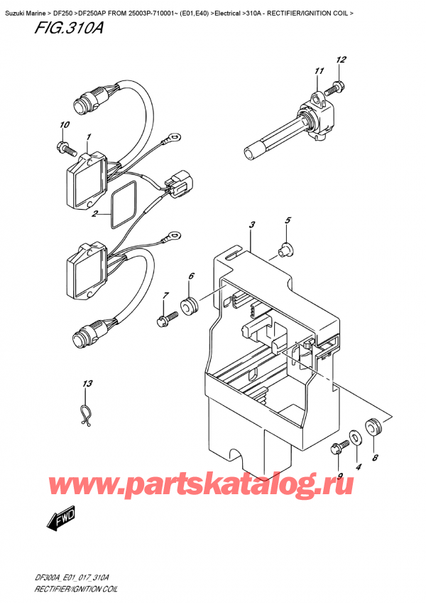  ,    , Suzuki DF20A TL / TS FROM 02002F-710001~ (P01 017), Rectifier/ignition  Coil -  /  