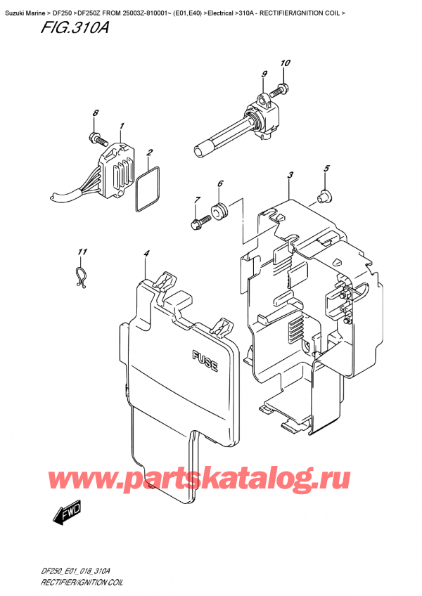  ,   , SUZUKI DF250Z X / XX FROM 25003Z-810001~ (E01), Rectifier/ignition  Coil -  /  