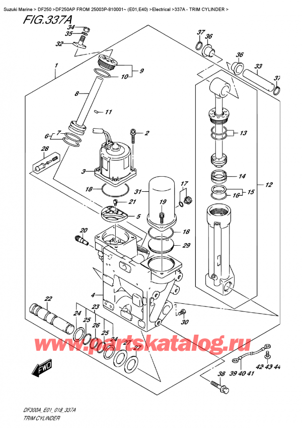   ,   , Suzuki DF250AP X / XX FROM 25003P-810001~ (E01)  2018 ,  