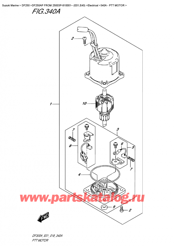 ,   , Suzuki DF250AP X / XX FROM 25003P-810001~ (E01), Ptt Motor