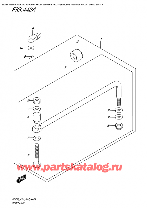  ,   , Suzuki DF250T X / XX FROM 25003F-810001~ (E01), Drag Link