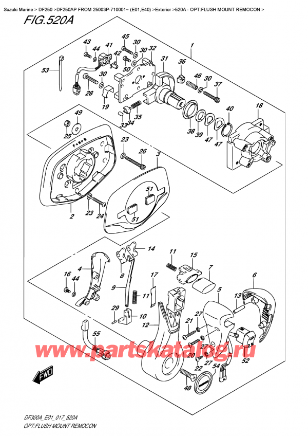  ,    , Suzuki DF20A TL / TS FROM 02002F-710001~ (P01 017)  2017 , Opt:flush  Mount  Remocon