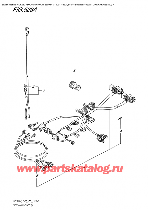  ,   , Suzuki DF250AP X / XX FROM 25003P-710001~ (E01), Opt:harness  (2) / :   (2)