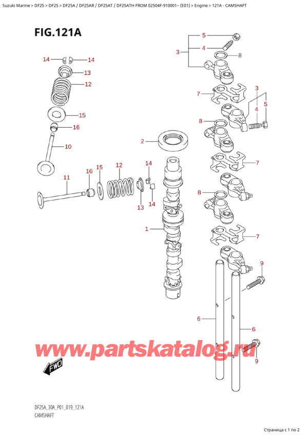  ,   , SUZUKI Suzuki DF25A S / L FROM 02504F-910001~ (E01 019),  