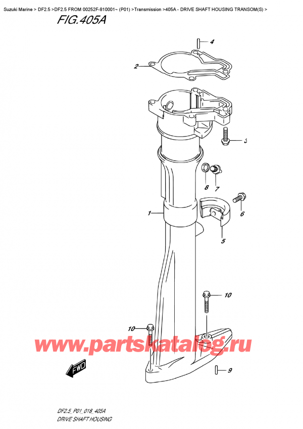  ,  , Suzuki DF2.5 S FROM 00252F-810001~ (P01)  2018 ,    Transom (S)