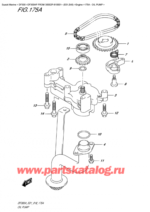  ,   ,  DF300AP X/XX FROM 30002P-810001~ (E01)  2018 , Oil  Pump