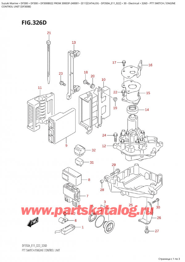  ,   , Suzuki Suzuki DF300B TX / TXX FROM 30003F-240001~  (E11 022)  2022 ,   / 