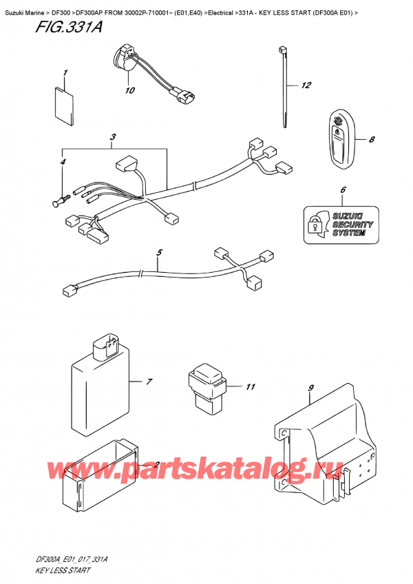 ,    , Suzuki DF300AP X/XX FROM 30002P-710001~ (E01)  ,  Less Start (Df300A E01)