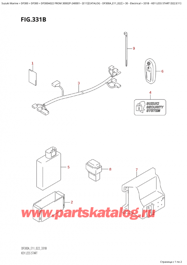  ,    , Suzuki Suzuki DF300A TX / TXX FROM 30002P-240001~  (E11) - 2022  2022 ,  Less Start (022: E11)