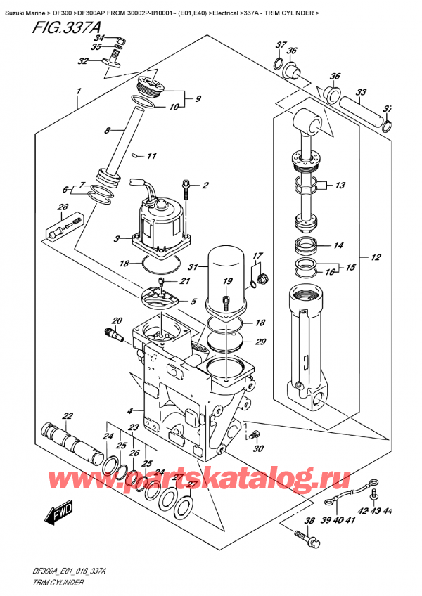 ,   , Suzuki DF300AP X/XX FROM 30002P-810001~ (E01), Trim Cylinder