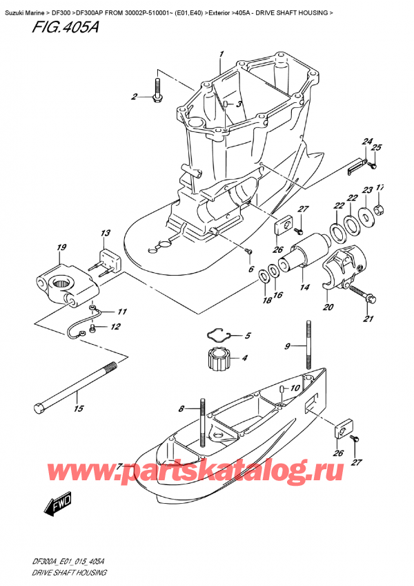  ,   , Suzuki DF300AP X / XX FROM 30002P-510001~ (E01),    / Drive Shaft Housing