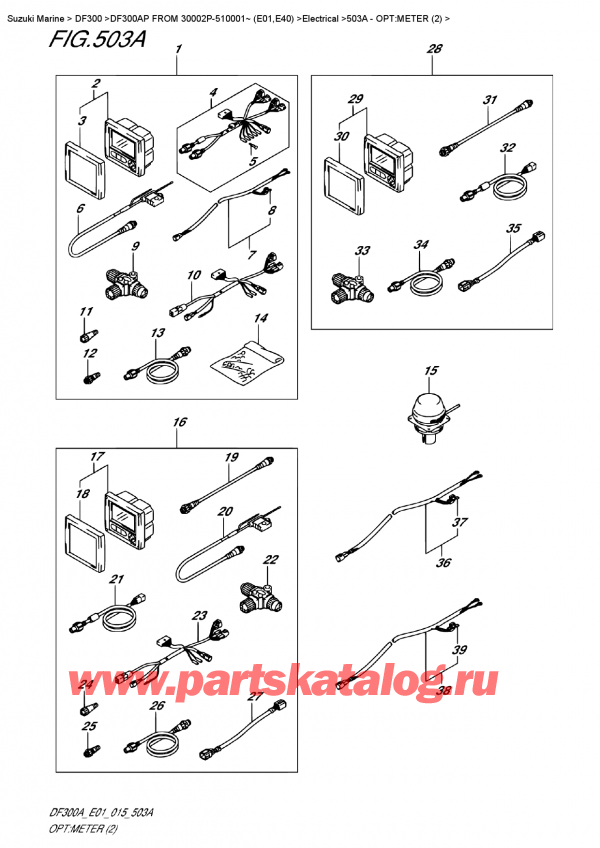  ,   , Suzuki DF300AP X / XX FROM 30002P-510001~ (E01), Opt:meter  (2) / :  (2)