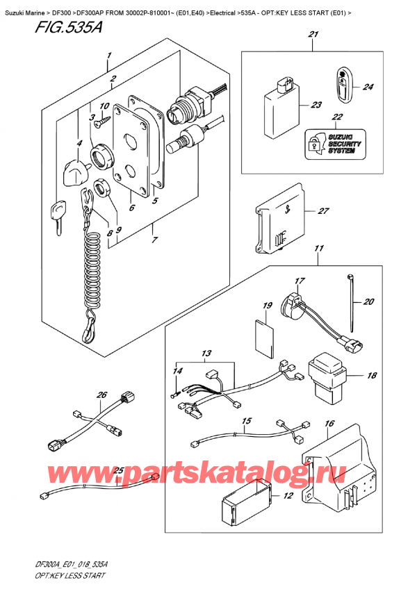 ,   , Suzuki DF300AP X/XX FROM 30002P-810001~ (E01), :  Less Start (E01)