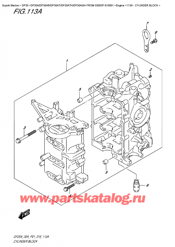  ,   , SUZUKI Suzuki DF30A ATS / ATL FROM  03003F-610001,   - Cylinder  Block