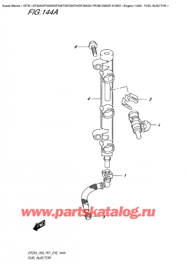   ,   , Suzuki Suzuki DF30A S / L FROM 03003F-610001 (P40) - 2016, Fuel  Injector