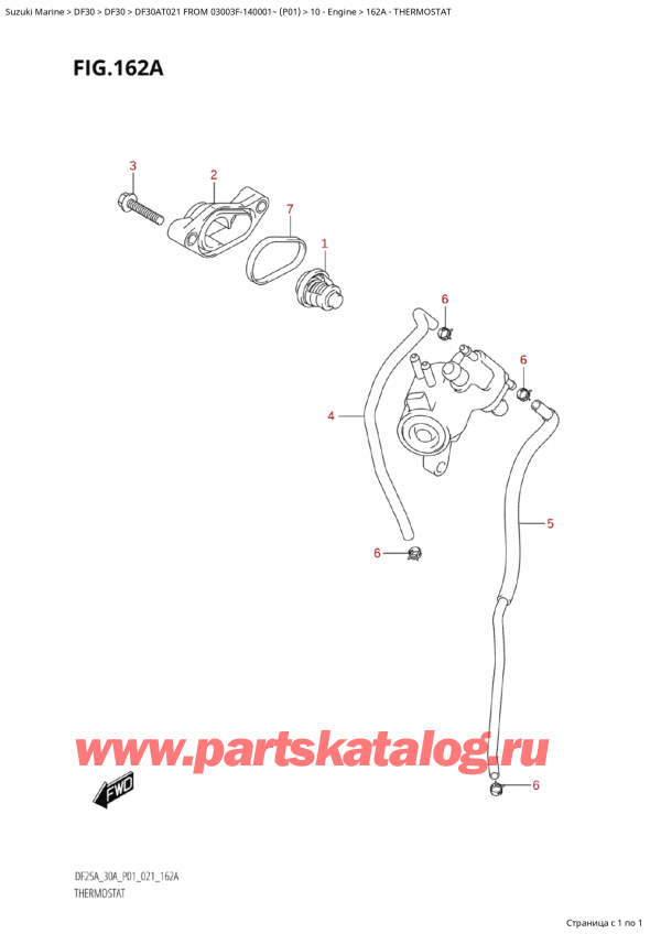  ,    ,  Suzuki DF30A TS / TL FROM 03003F-140001~  (P01 021), Thermostat - 