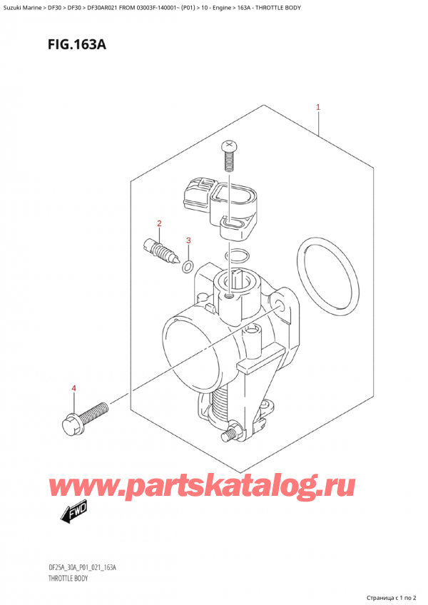   ,    , Suzuki Suzuki DF30A RS / RL FROM 03003F-140001~  (P01 021), Throttle Body