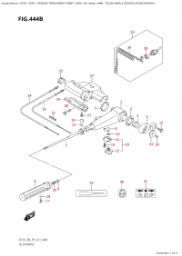 444B  -  Tiller Handle (Df25Ath,Df30A,Df30Ath) (444B -  (Df25Ath, Df30A, Df30Ath))