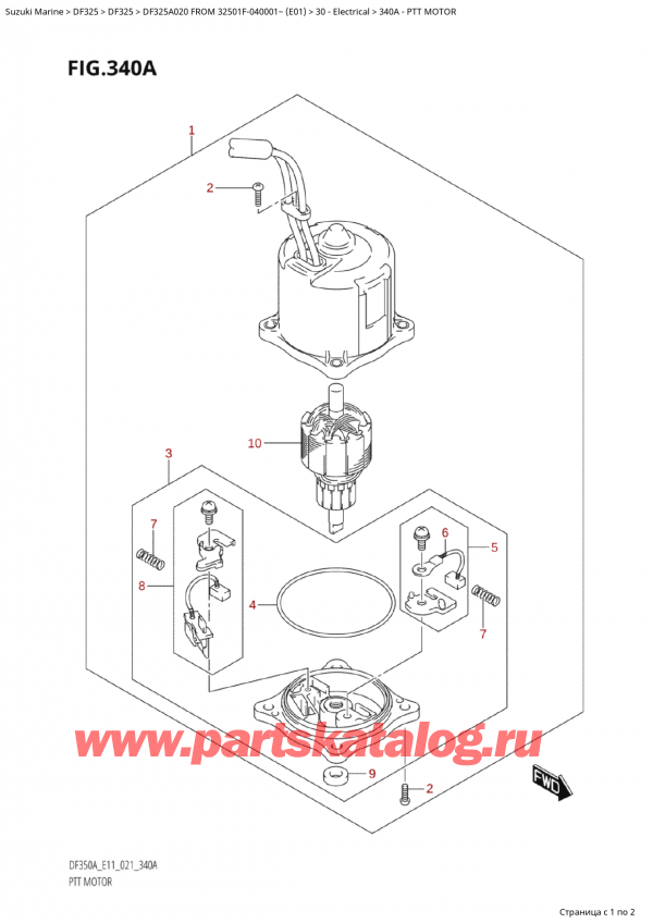 ,   , Suzuki Suzuki DF325AP X /XX FROM 32501F-040001~  (E01 020),  