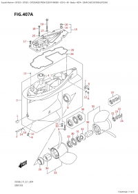 407A - Gear Case (Df350A,Df325A) (407A -    (Df350A, Df325A))