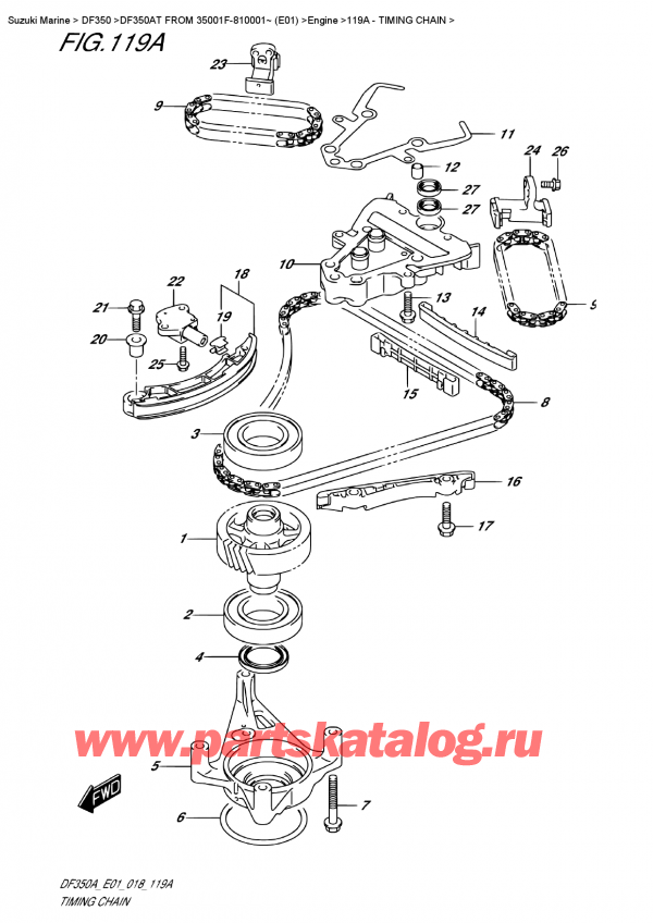  ,   , Suzuki DF350A TX / TXX FROM 35001F-810001~ (E01),   - Timing  Chain