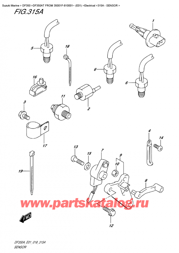  ,   , SUZUKI DF350A TX / TXX FROM 35001F-810001~ (E01)  2018 , 