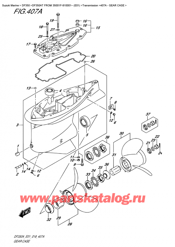  ,   , Suzuki DF350A TX / TXX FROM 35001F-810001~ (E01), Gear Case