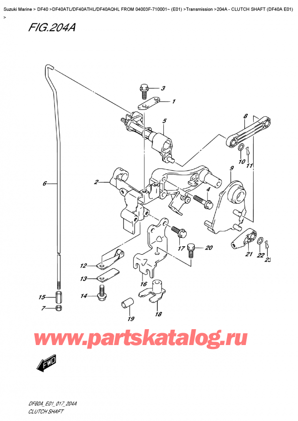  ,  , Suzuki DF40A TS / TL FROM 04003F-710001~ (E01)    2017 ,   (Df40A E01)