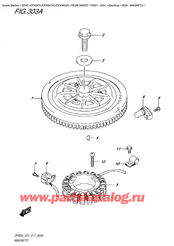  ,   , Suzuki DF40A TS / TL FROM 04003F-710001~ (E01)    2017 , Magneto