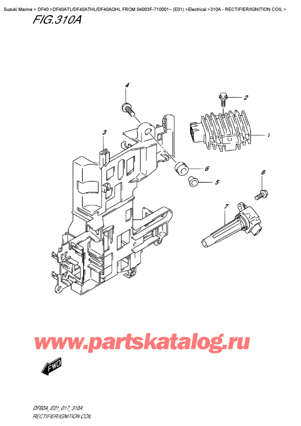  ,   , Suzuki DF40A TS / TL FROM 04003F-710001~ (E01)    2017 ,  /  