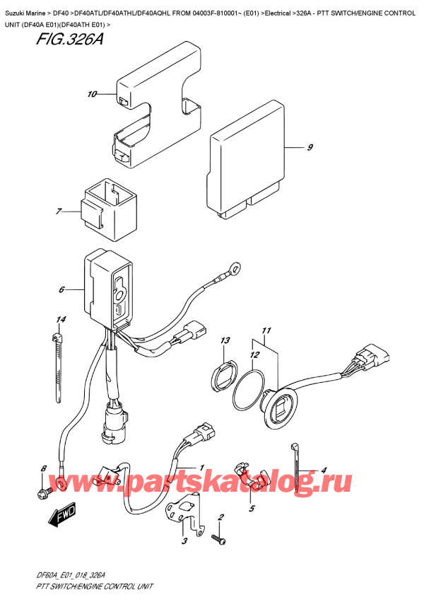   ,   , Suzuki DF40A TS/TL FROM 04003F-810001~ (E01)  2018 ,   /    (Df40A E01) (Df40Ath E01)