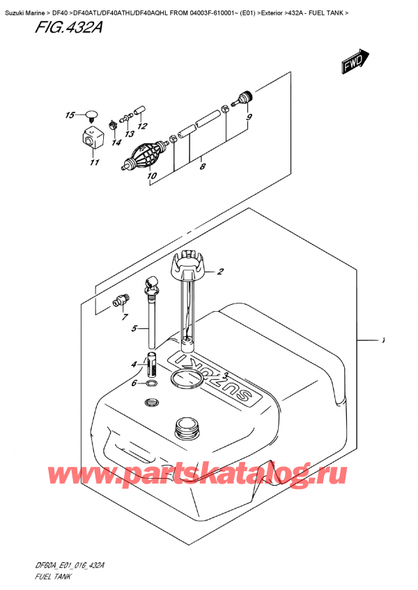   ,   , Suzuki DF40A TS / TL FROM 04003F-610001~ (E01)  2016 ,  