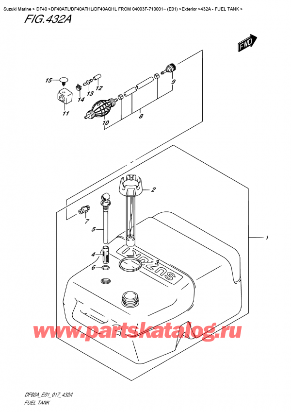 , ,  DF40A TS / TL FROM 04003F-710001~ (E01)    2017 ,   / Fuel  Tank