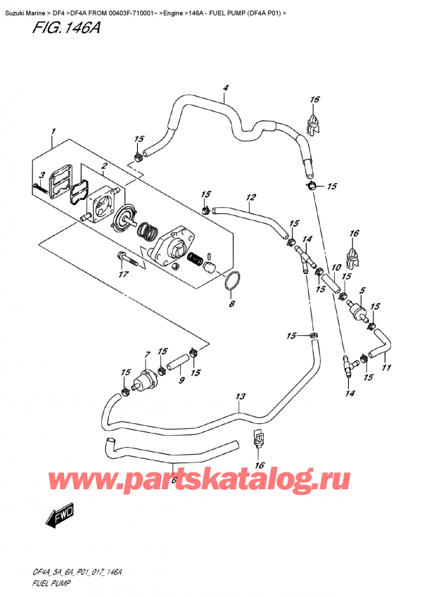  ,    , Suzuki DF4A FROM   00403F-710001~   2017 ,   (Df4A P01) / Fuel Pump (Df4A P01)