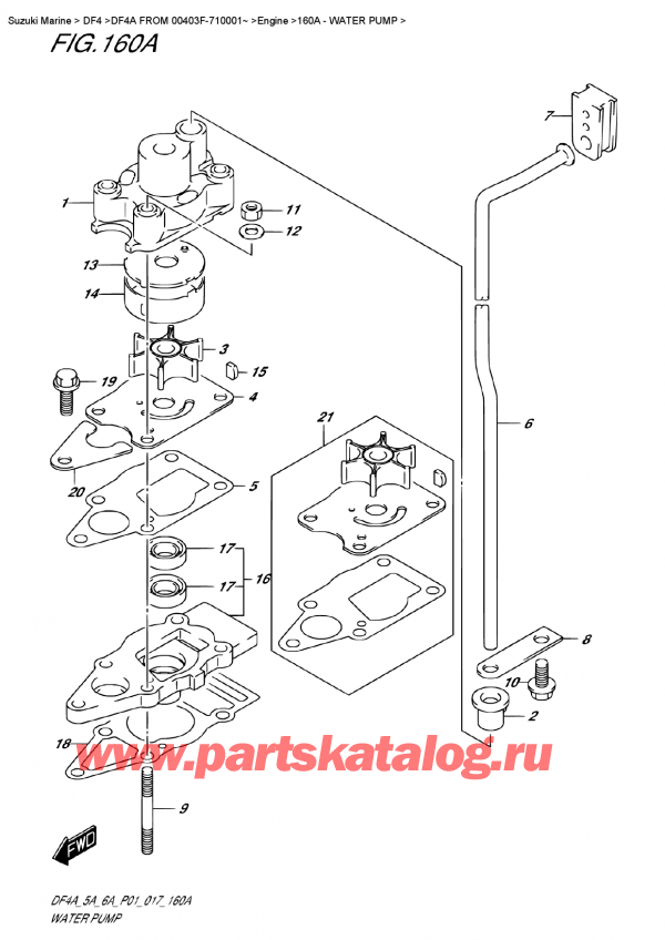  ,   , Suzuki DF4A FROM   00403F-710001~   2017 , Water Pump -  