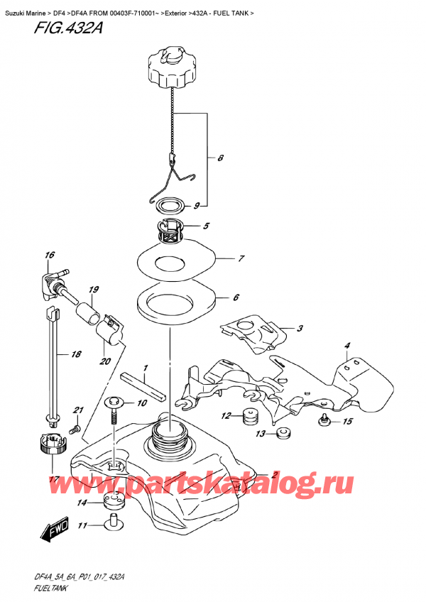 ,   , SUZUKI DF4A FROM   00403F-710001~   2017 , Fuel Tank