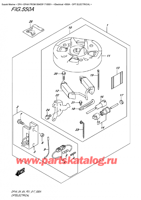  ,  , SUZUKI DF4A FROM   00403F-710001~   2017 , Opt:electrical