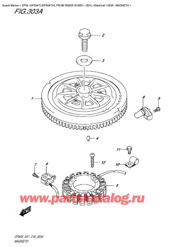 ,    , Suzuki DF50A TS/TL FROM 05003F-810001~ (E01)  2018 , Magneto